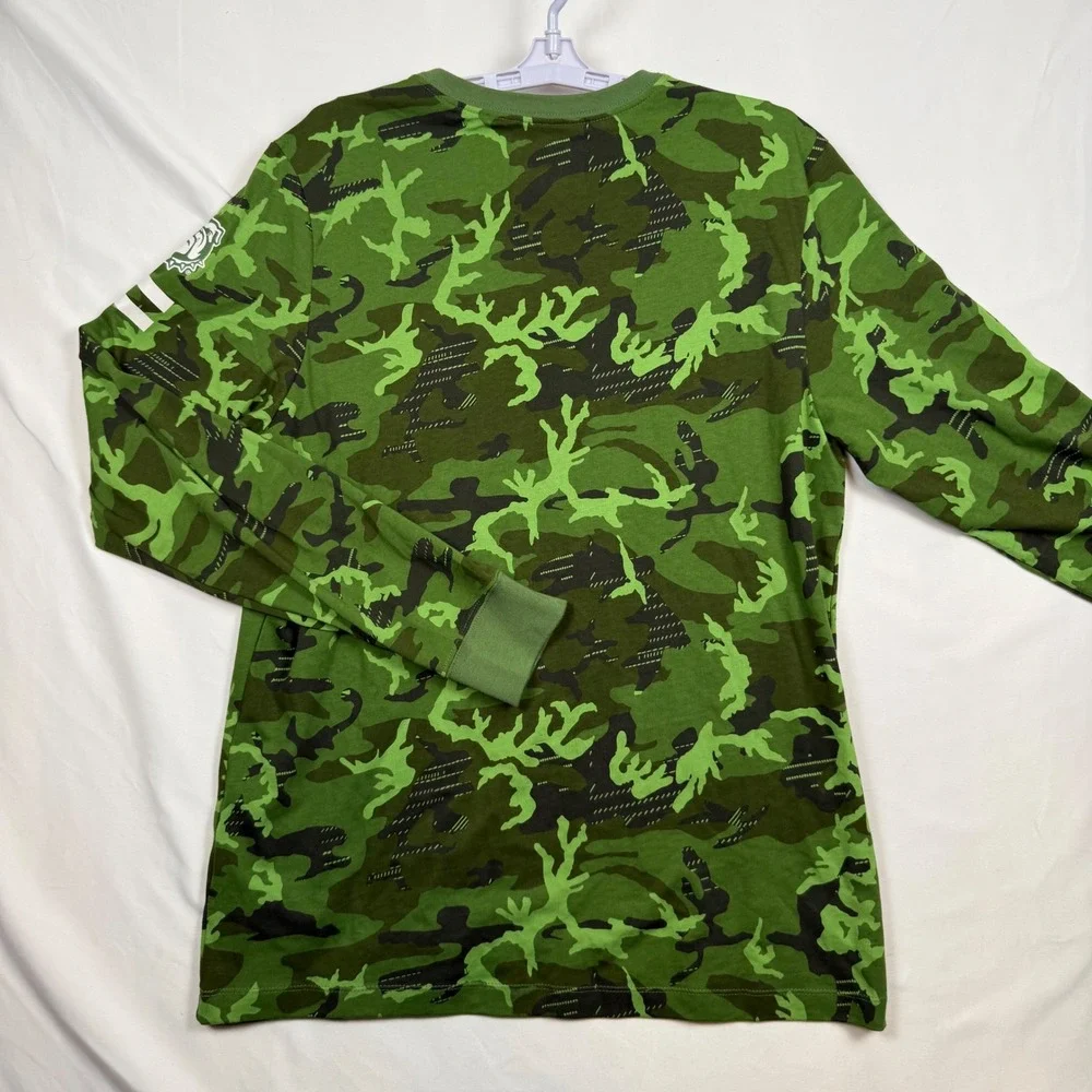 Nike University of Georgia Bulldogs Camo Long Sleeve Tee Green Mens Large